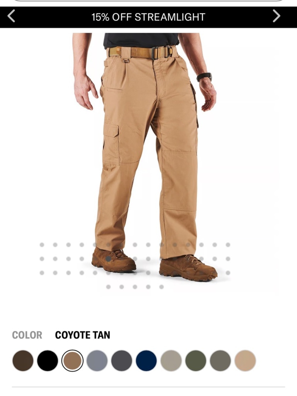 5.11 Tactical Men's Taclite Pro Ripstop Pants Coyote Tan Size 40 x 30 New